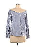 LA Banga USA Blue 3/4 Sleeve Blouse Size L - photo 1