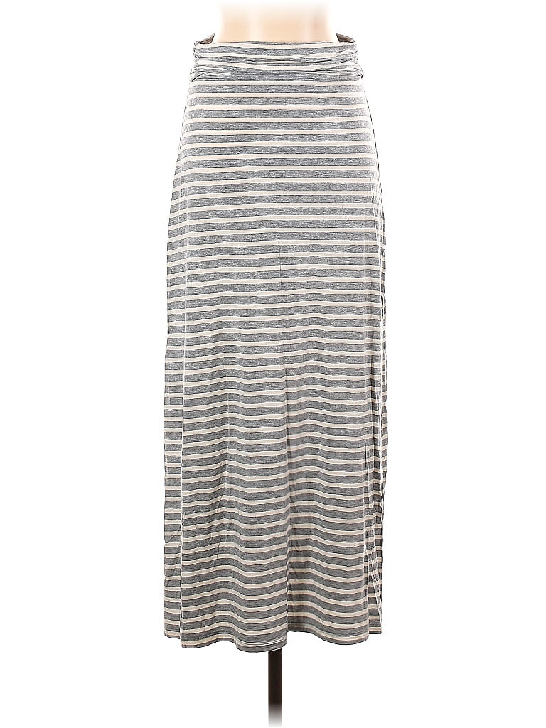 J.Crew Factory Store Stripes Gray Casual Skirt Size XXS - photo 1