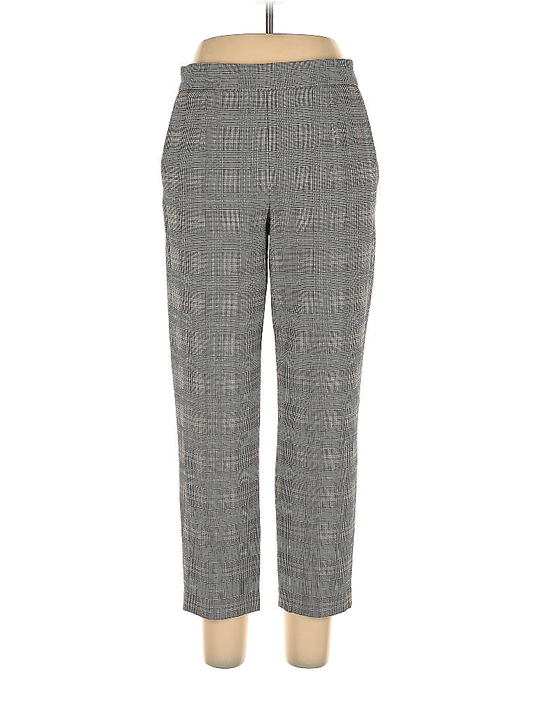 Babaton Plaid Houndstooth Jacquard Marled Checkered-gingham Grid Tweed Chevron-herringbone Gray Dress Pants Size 10 - photo 1