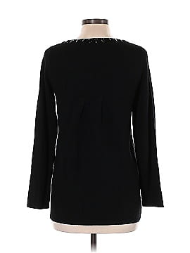 Quo-ta-tion Cashmere Pullover Sweater (view 2)