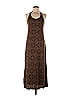 H&M L.O.G.G. 100% Viscose Jacquard Tortoise Damask Aztec Or Tribal Print Brown Casual Dress Size XS - photo 1