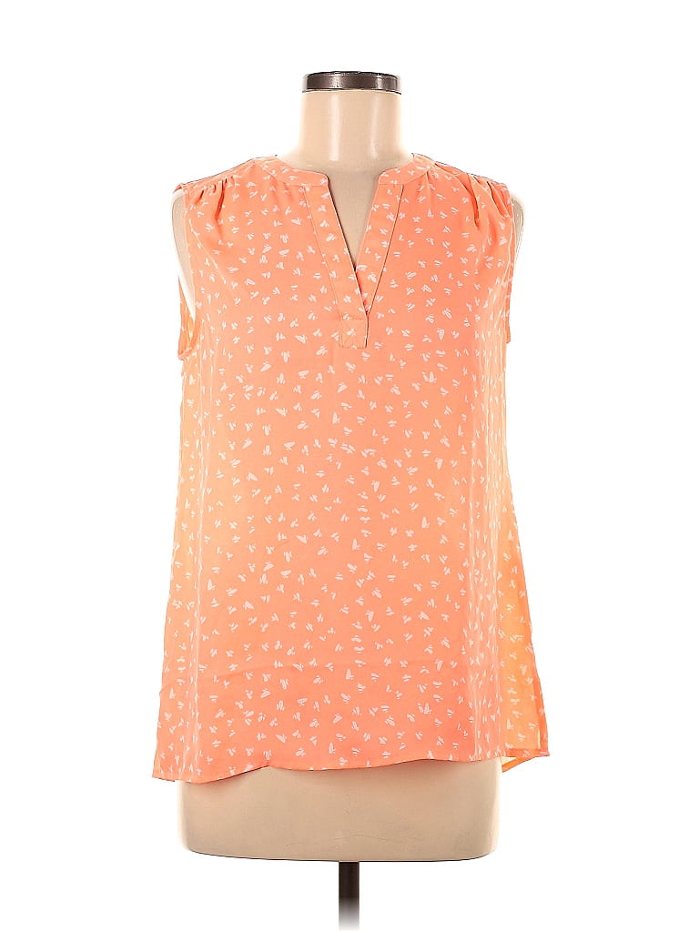 Pre-owned Chaus Sleeveless Blouse In Orange