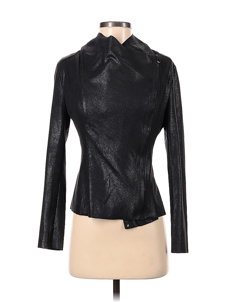 Wishlist Black Faux Leather Jacket Size S - photo 1