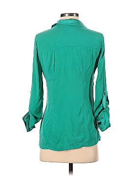 Cache Long Sleeve Silk Top (view 2)