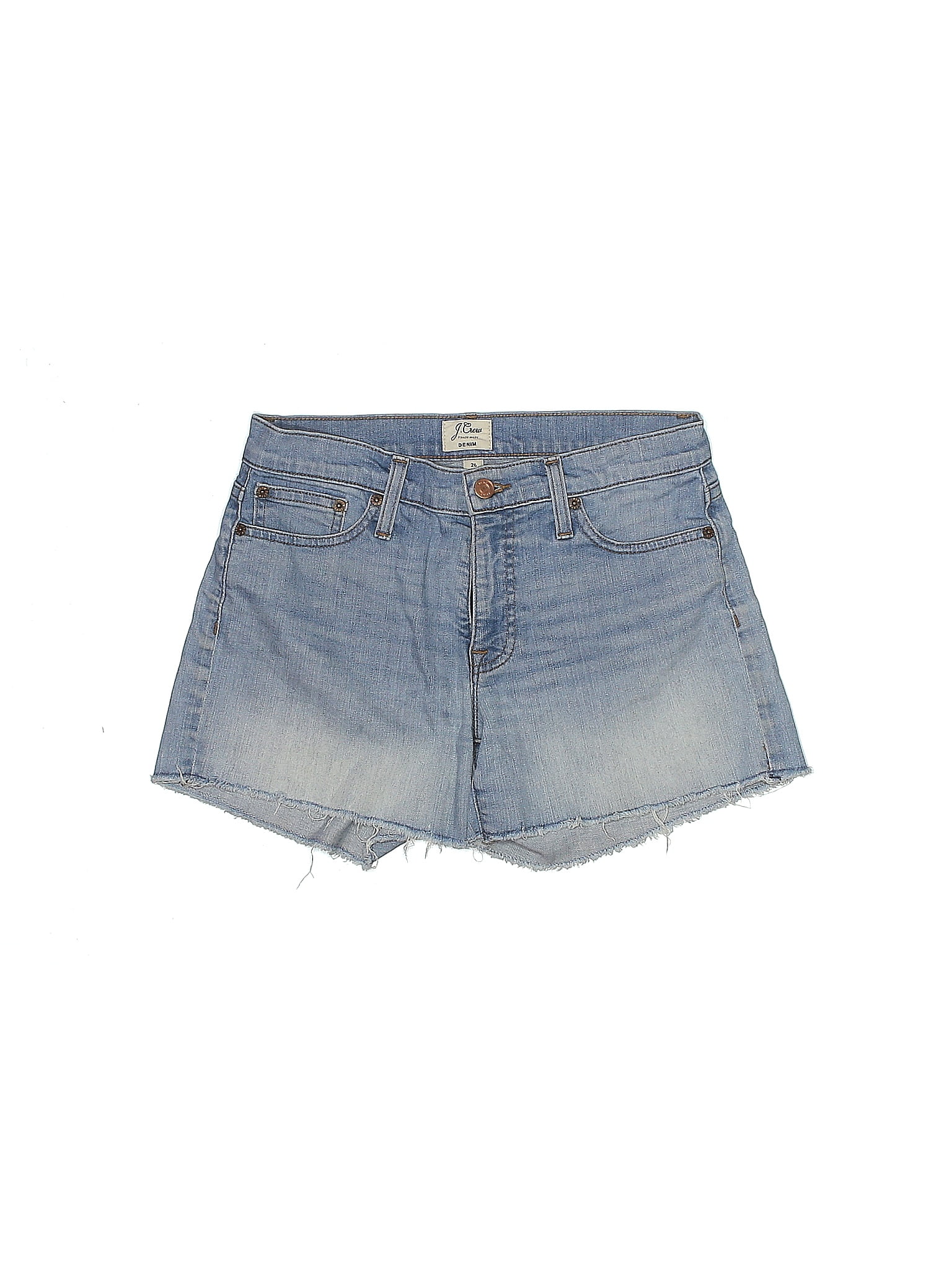 J.Crew Solid Blue Denim Shorts 26 Waist - 74% off | ThredUp