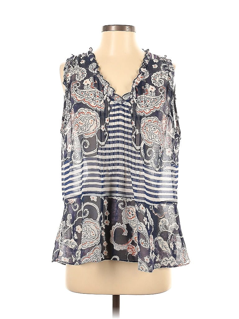 Pre-owned Cabi Sleeveless Blouse In Blue