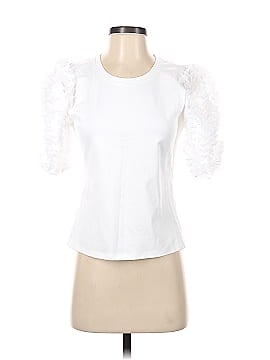 Flat White Short Sleeve Blouse (view 1)