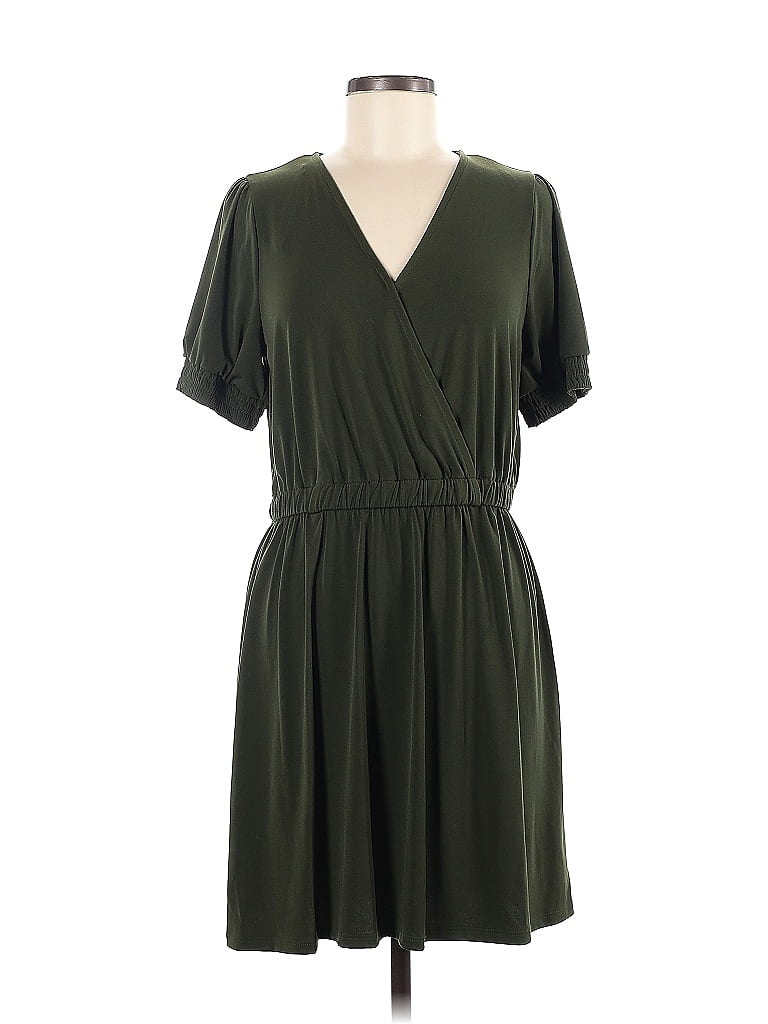 MICHAEL Michael Kors Solid Green Casual Dress Size M - photo 1