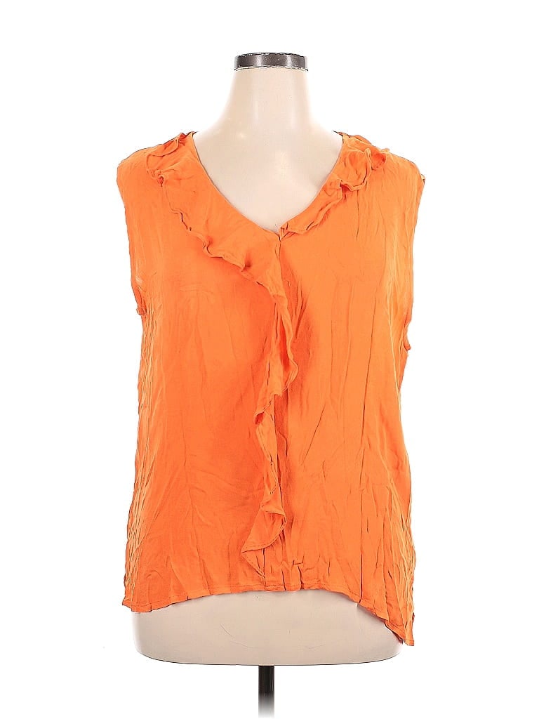 Assorted Brands 100% Rayon Orange Sleeveless Blouse Size XL - photo 1