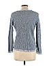 Chaps 100% Cotton Grid Tweed Blue Pullover Sweater Size L - photo 2