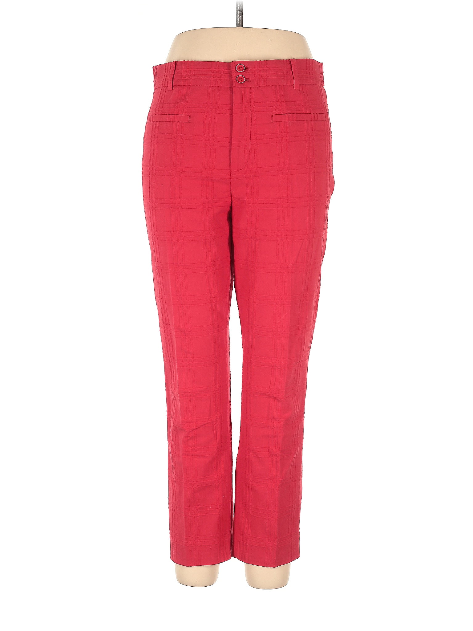 Anthropologie Plaid Red Dress Pants Size 12 - 71% off | ThredUp