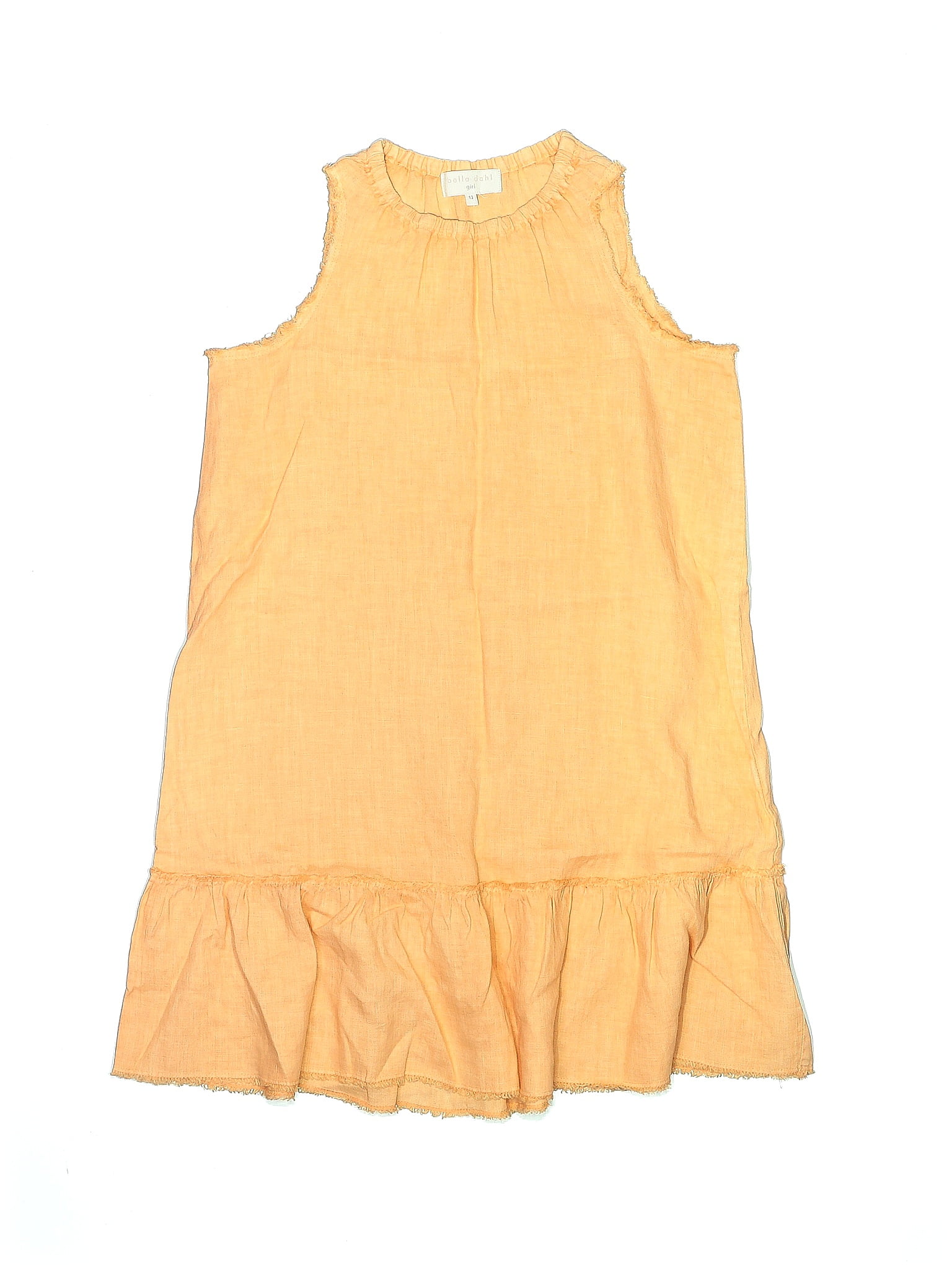 Bella Dahl 100% Linen Solid Yellow Dress Size 12 - 73% off | ThredUp