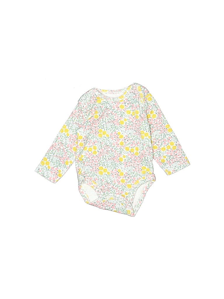 CARTER'S Pre-owned Babies' Long Sleeve Onesie In Yellow