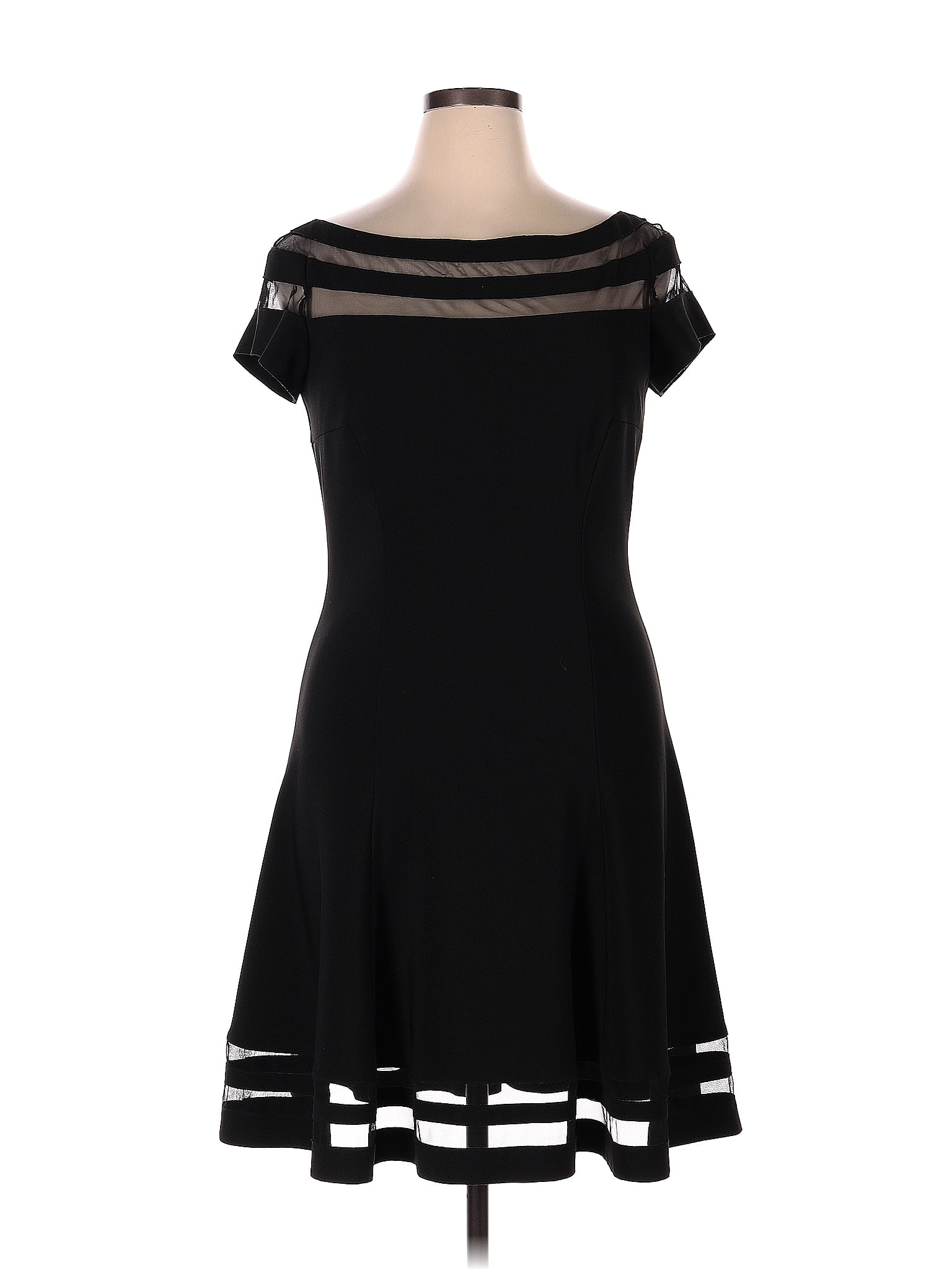White House Black Market Grid Black Cocktail Dress Size 14 - 68% off ...