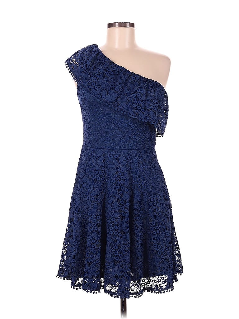 Francesca's 100% Polyester Blue Cocktail Dress Size M - photo 1