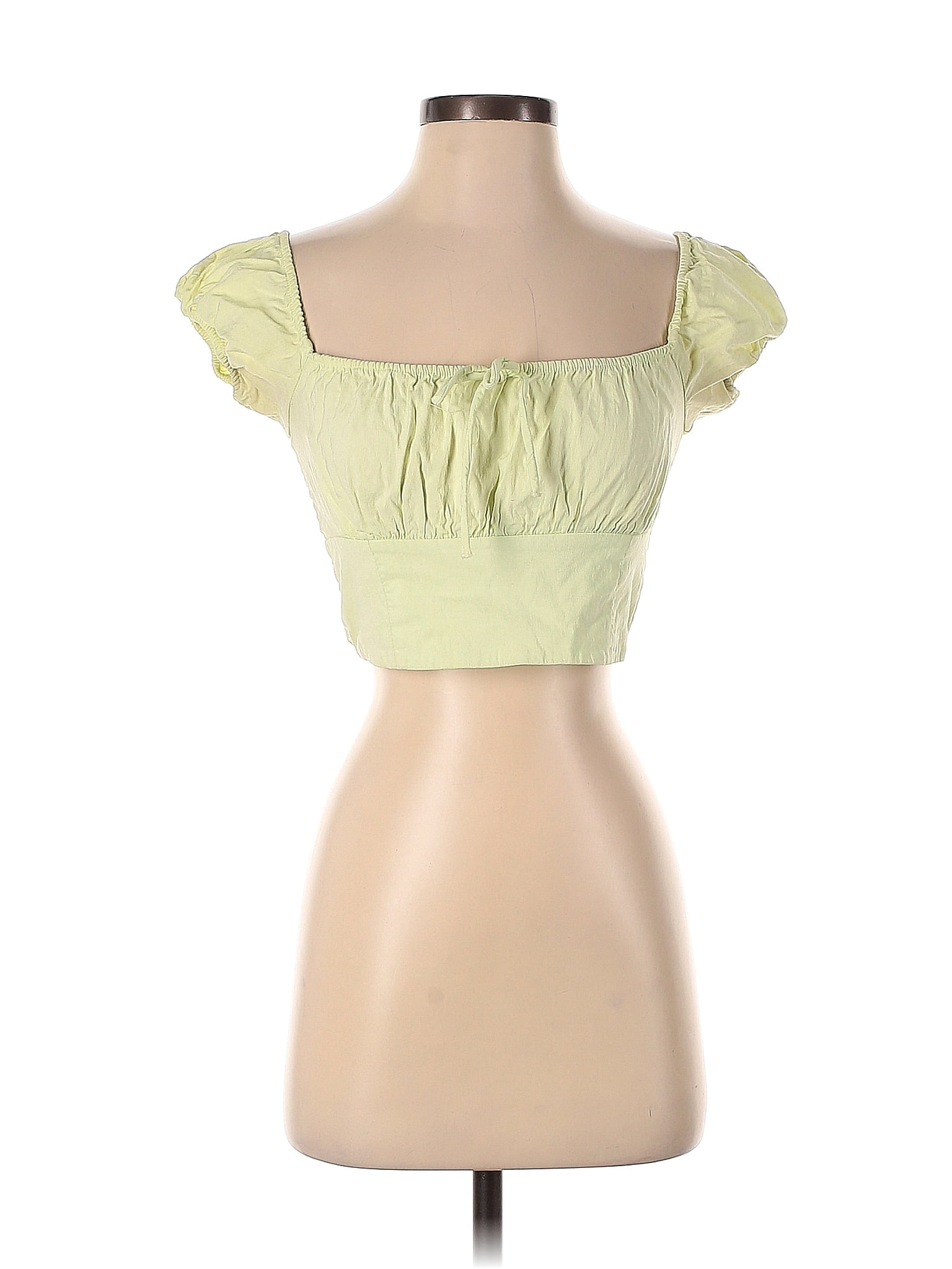 Zara Green Short Sleeve Blouse Size S 47 Off Thredup