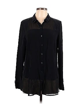 Trouve Long Sleeve Silk Top (view 1)