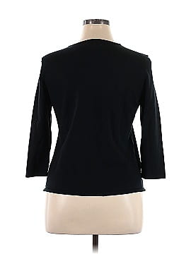 JM Collection Long Sleeve Silk Top (view 2)