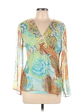Cache Long Sleeve Silk Top (view 1)