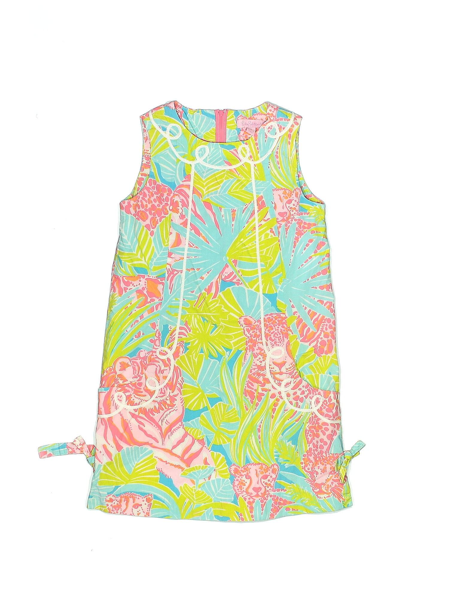 Lilly Pulitzer 100 Cotton Tropical Green Dress Size 8 69 Off Thredup