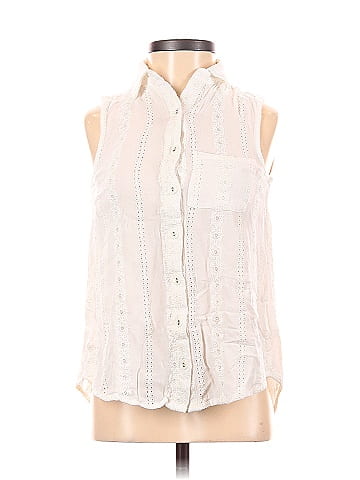 Taylor & Sage Sleeveless Button-Down Shirt (view 1)