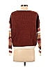 Elsamanda Stripes Color Block Brown Pullover Sweater Size S - photo 2
