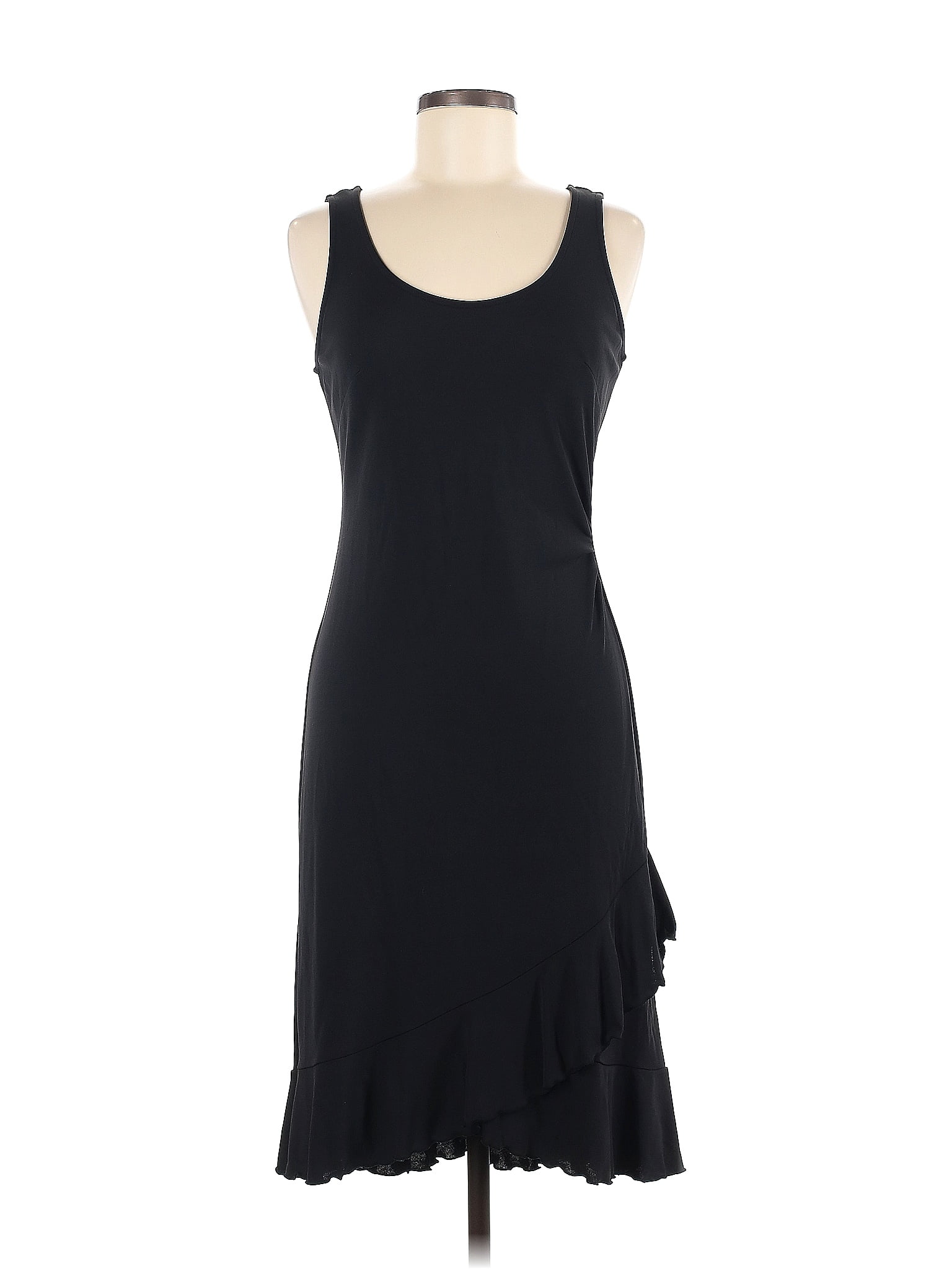 Ann Taylor Loft 100 Polyester Solid Black Casual Dress Size 6 73