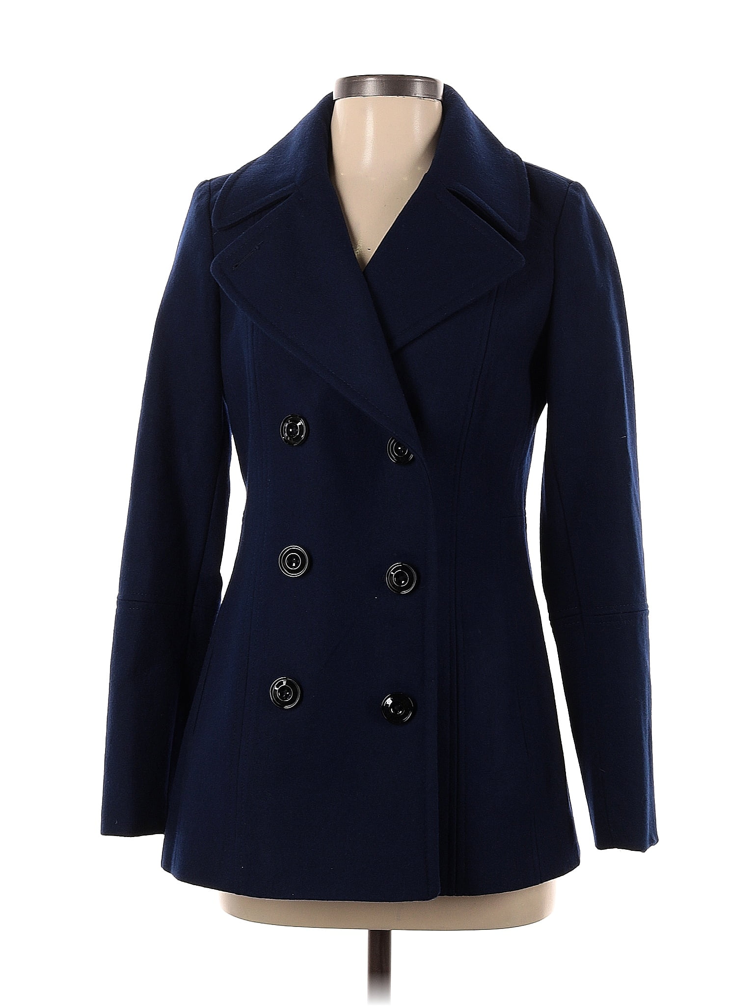 London Fog Blue Wool Coat Size XS - 69% off | ThredUp