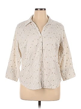 Denim + Company 3/4 Sleeve Button-Down Shirt (view 1)