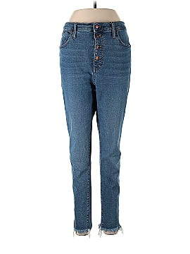 Madewell 10" High-Rise Skinny Jeans in Mackey Wash: Button-Front Edition (view 1)