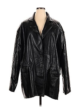 PrettyLittleThing Faux Leather Jacket (view 1)