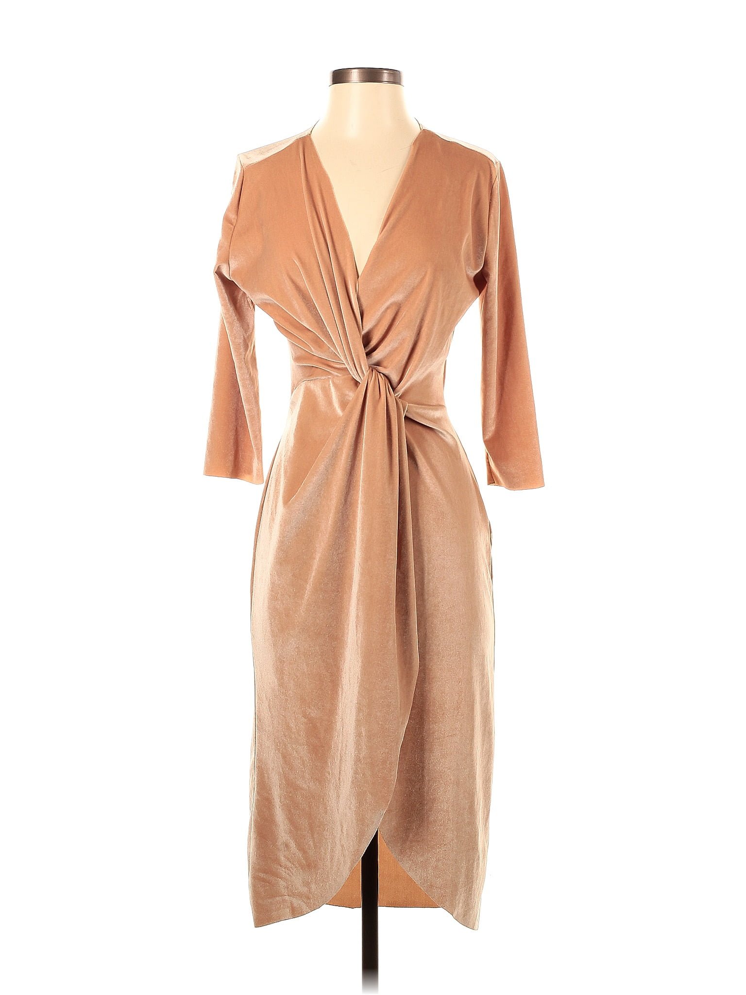 Zara Basic Tan Casual Dress Size S 39 Off Thredup