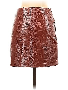 Daisy Street Faux Leather Skirt (view 2)