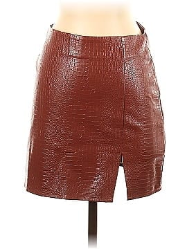Daisy Street Faux Leather Skirt (view 1)