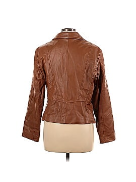 Petite Sophisticate Leather Jacket (view 2)