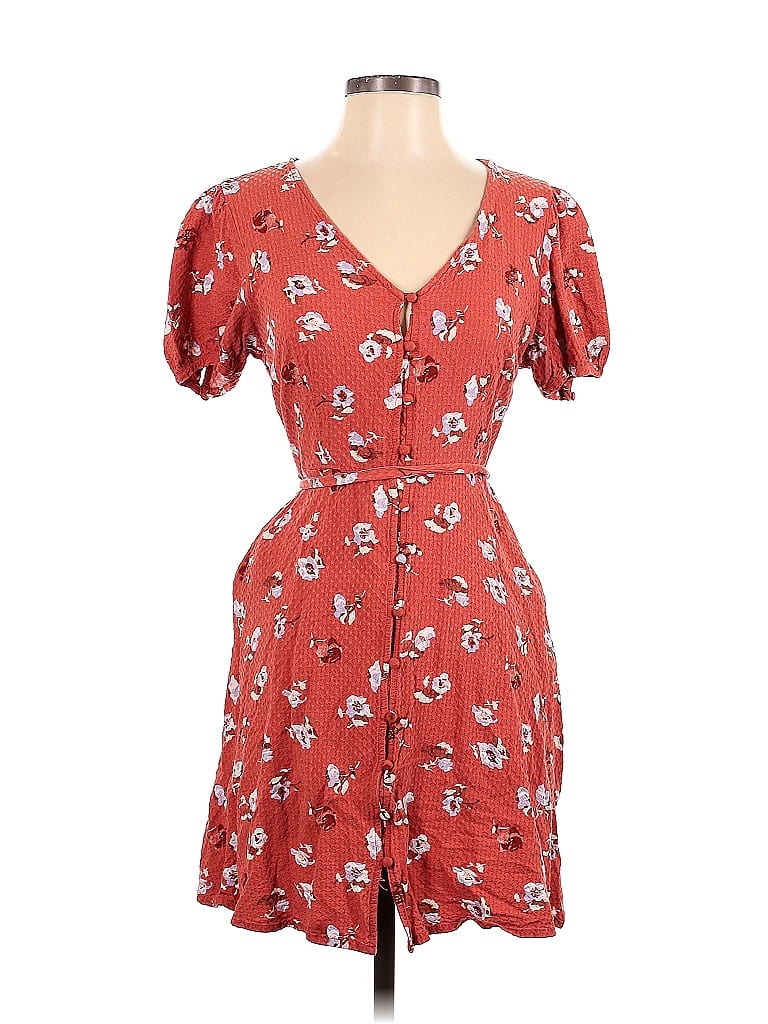 Universal Thread 100% Rayon Red Casual Dress Size S - photo 1