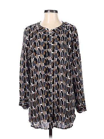 Rock Flower Paper 3/4 Sleeve Button-Down Shirt (view 1)