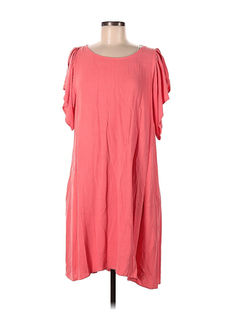 Umgee Solid Pink Casual Dress Size L 62 off ThredUp