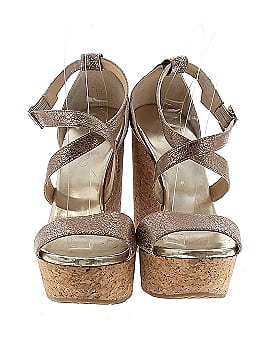Jimmy Choo Leather Espadrille Wedges (view 2)