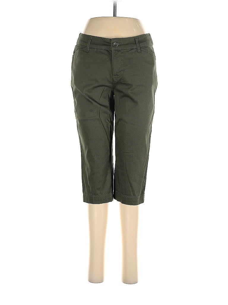 St. John's Bay Solid Green Casual Pants Size 6 (Petite) - photo 1