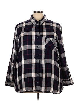 Faded Glory 3/4 Sleeve Button-Down Shirt (view 1)