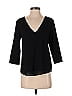 Cooper & Ella Black 3/4 Sleeve Top Size S - photo 1