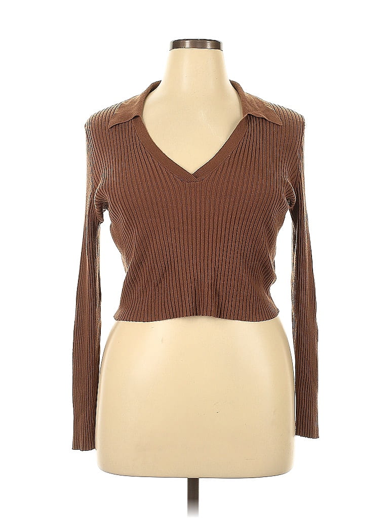 Divided by H&M Brown Pullover Sweater Size XL - photo 1