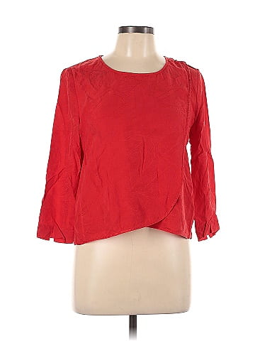 Sézane Long Sleeve Silk Top (view 1)