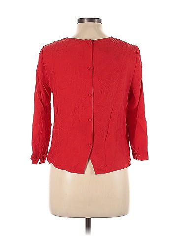 Sézane Long Sleeve Silk Top (view 2)