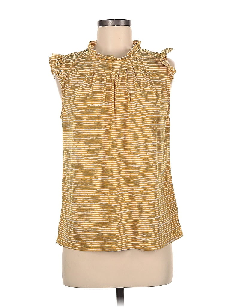 Adrianna Papell Yellow Short Sleeve Top Size M 71 off ThredUp