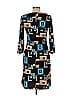 My Michelle Jacquard Argyle Graphic Brown Casual Dress Size M - photo 2