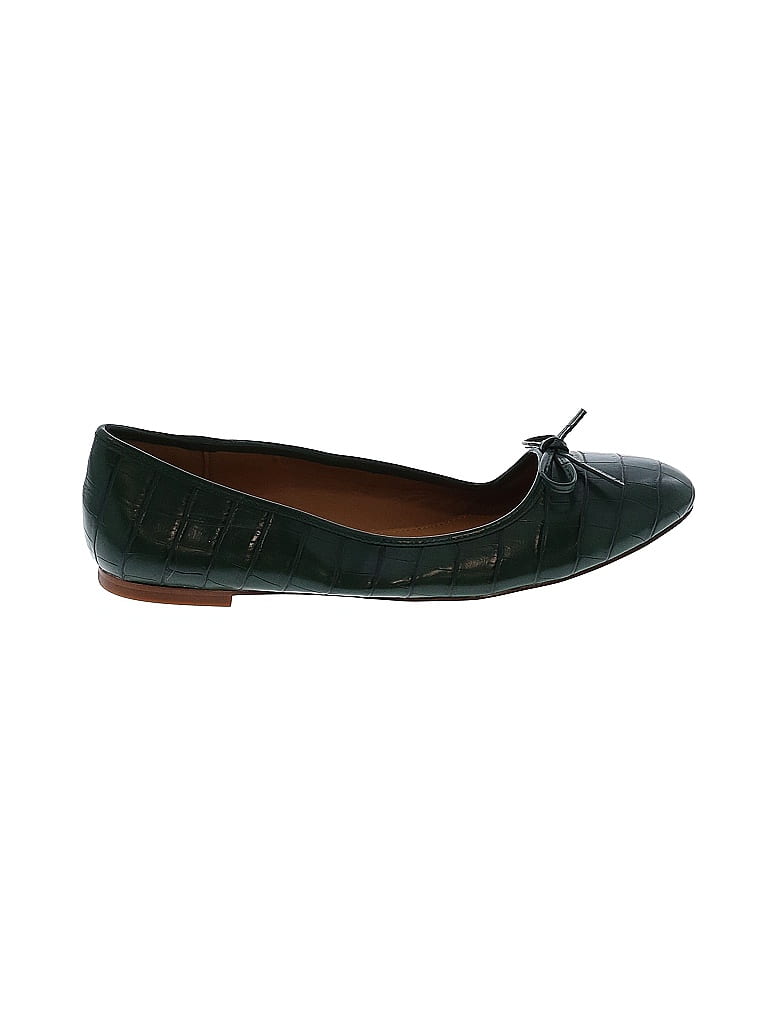 J.Crew Factory Store 100% Synthetic Green Flats Size 9 1/2 - photo 1