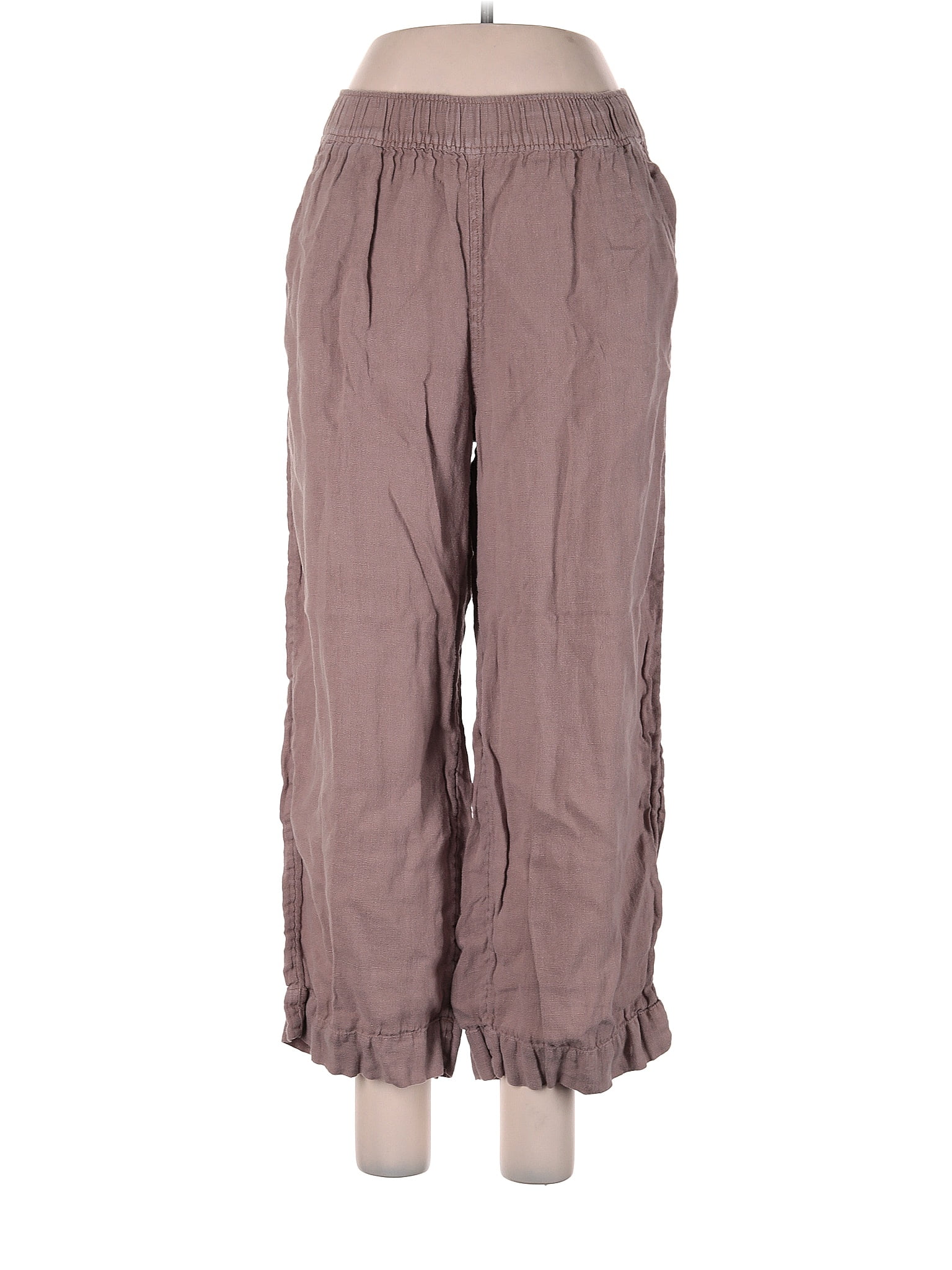Sigrid Olsen 100 Linen Brown Linen Pants Size M 77 off ThredUp