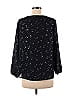 West Kei 100% Polyester Stars Black Long Sleeve Blouse Size M - photo 2